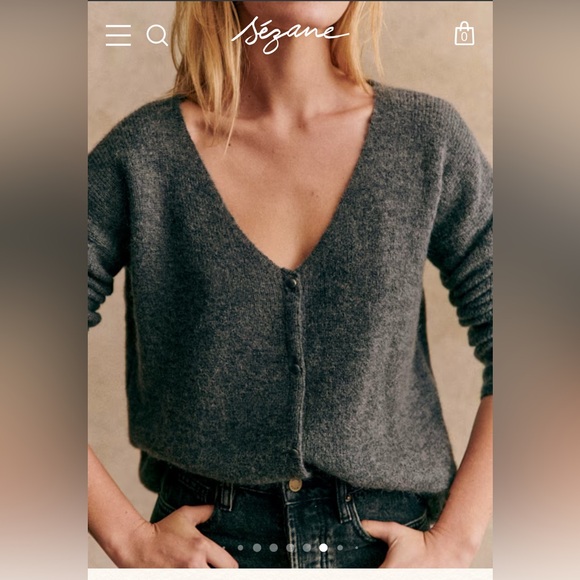 Sezane Barry Cardigan XS grey - Picture 1 of 5